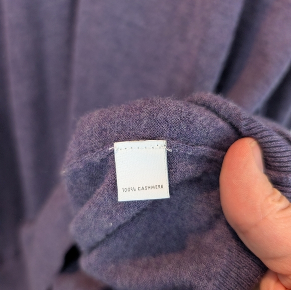 Newman Marcus Cashmere Purple V-Neck Sweater Size XXL In VGUC - Picture 7 of 10